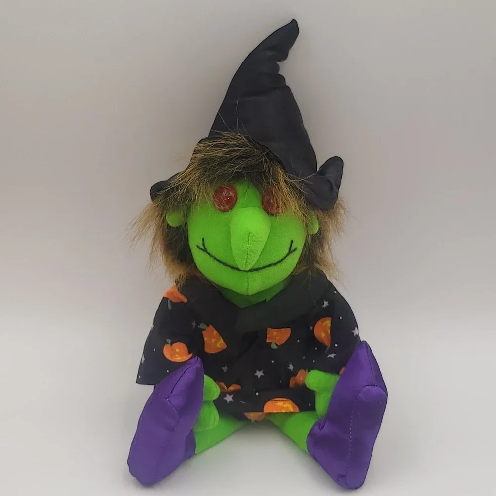Vintage Applause Halloween Bean Bag Witch Shelf Sitter Plush 13